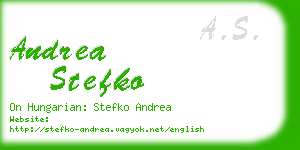 andrea stefko business card